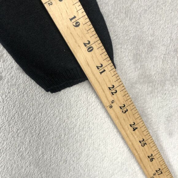 J. JILL Wool‎ Blend Duster Cardigan Sz SP Petite Black Pockets Longline Sweater - Picture 12 of 13